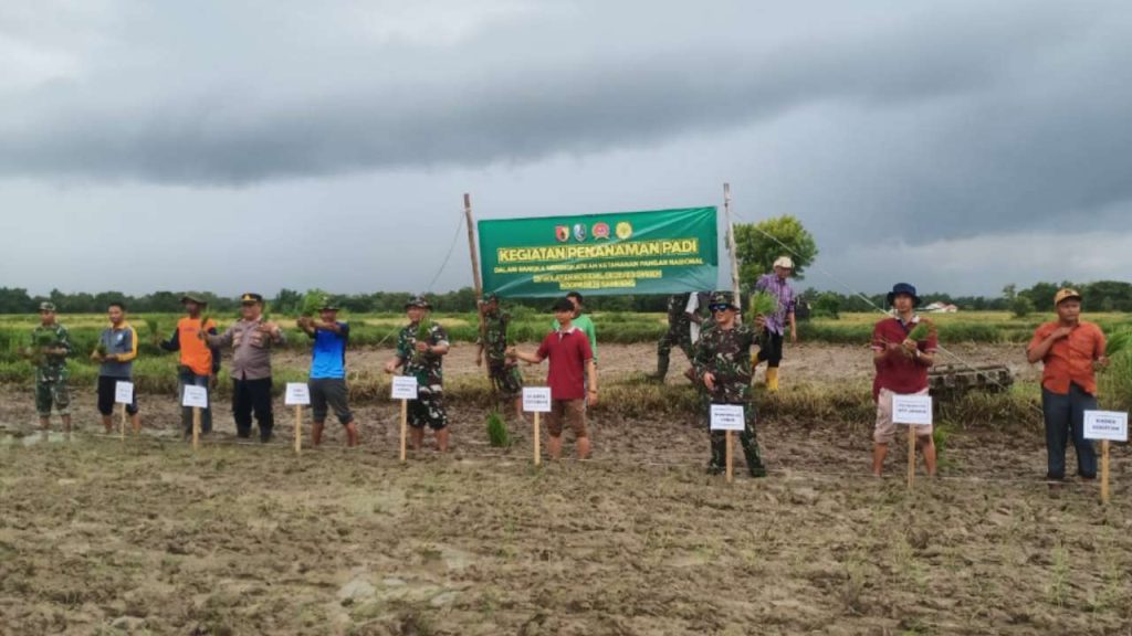 Bersama Forkopimcam Omben, Kodim Sampang Tingkatkan Ketahanan Pangan