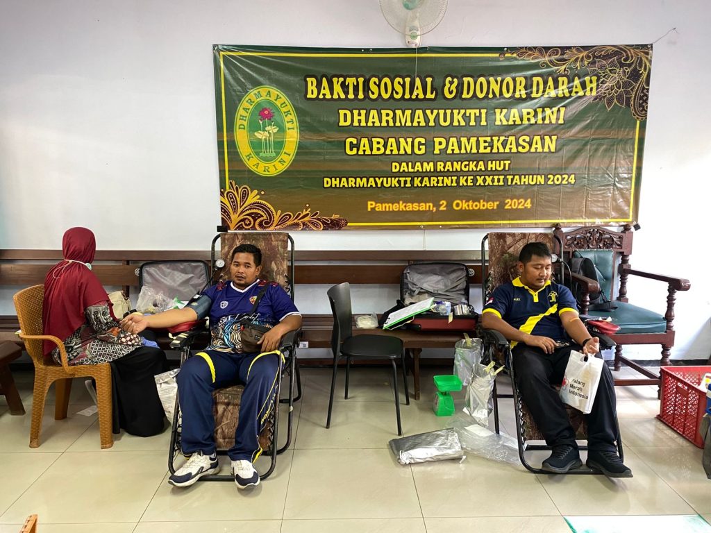 Lapas Pamekasan ikut berpartisipasi kegiatan donor Darah yang diselenggarakan pengadilan Negeri