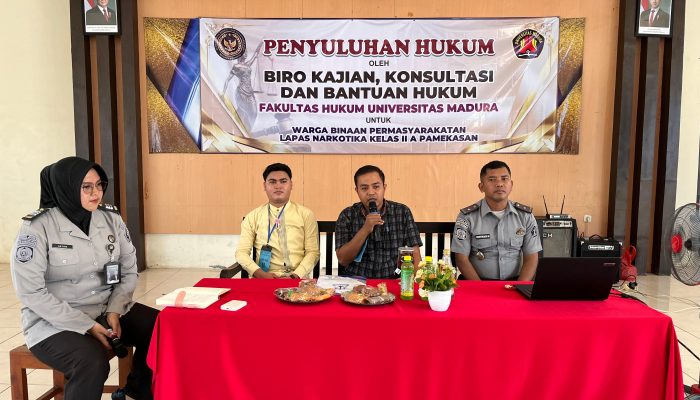 Gelar Penyuluhan Hukum, Lapas Narkotika Pamekasan Gandeng BKKBH FH UNIRA