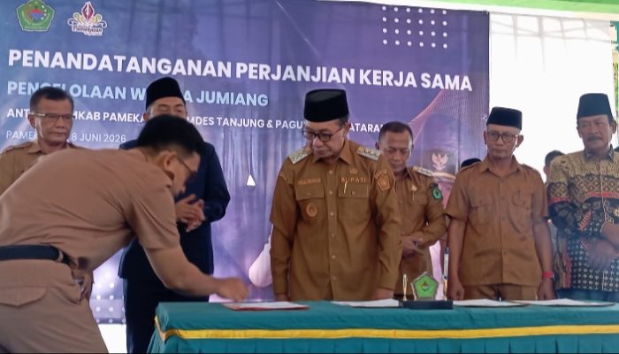 Pemerintah Kabupaten Pamekasan Tanda Tangani Perjanjian Kerja Sama Pengelolaan Wisata Jumiang