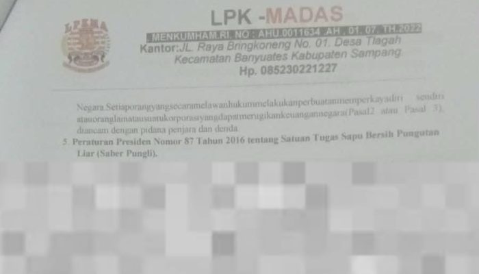 Heboh Surat Catut Nama LPK MA di Sampang, H. Abd Muis: Itu Bukan Bagian Kami