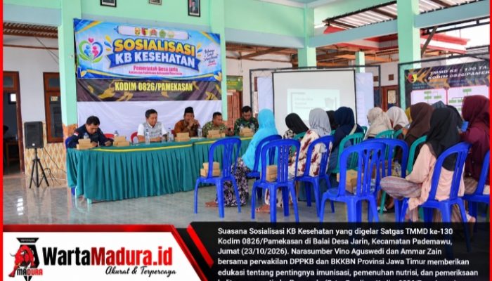 Keluarga Sehat Jadi Fondasi Masa Depan, TMMD ke-130 Pamekasan Edukasi Warga Jarin Soal KB dan Kesehatan